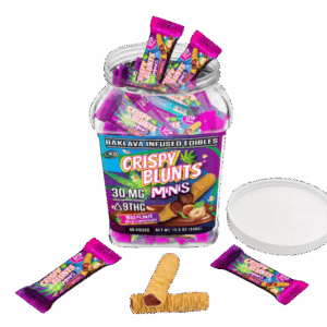 Mini Crispy Blunts • 30MG Delta 9 THC • 1 Mini Baklava Bar