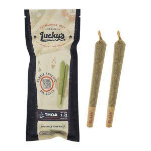 Prerolls Packed with Full Buds Only • 2 Count • 2.4 Grams THCa Flower/Total • 1.2 Grams THCa Flower/Preroll