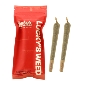 Prerolls Packed with Budget Buds • 2 Count • 2.4 Grams THCa Flower/Total • 1.2 Grams THCa Flower/Preroll