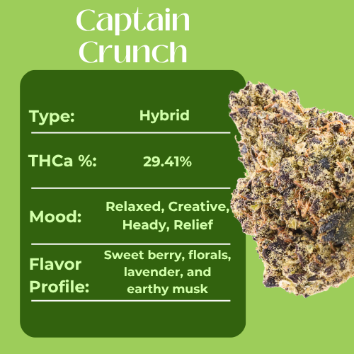 Captain Crunch • Hybrid • Greenhouse Smalls • 29.41% THCa - Image 4