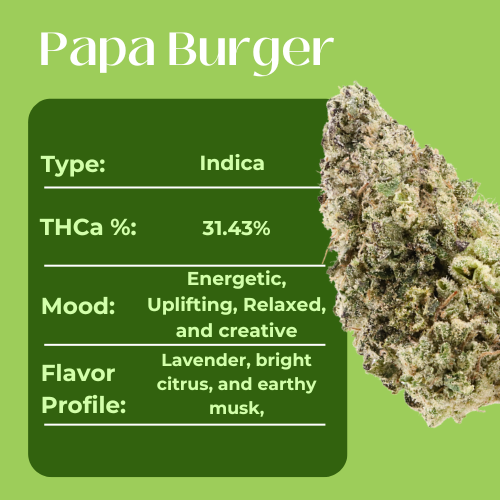 Papa Burger • Indica • Top Shelf Indoor Flower • 31.43% THCa - Image 4
